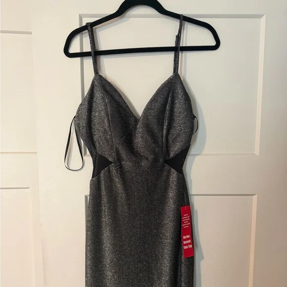 Trixxi Black and Silver Maxi Dress - Picture 1 of 7